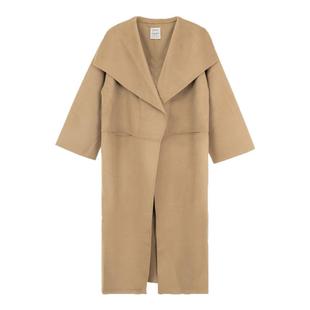 TOTEME春季新款女士卡其色中长款单排扣大衣 银泰百货精品301574