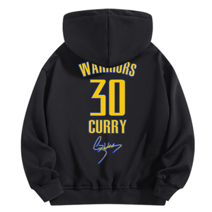 美式篮球风勇士库里运动拉链外套卫衣男春秋款宽松训练服长袖帽衫