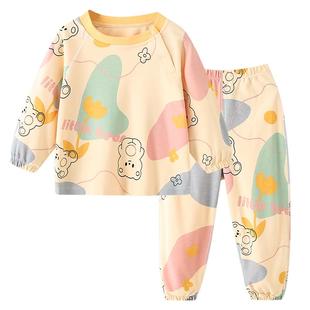 儿童纯棉内衣套装宝宝睡衣秋冬季长袖秋衣秋裤男童家居服女童A类