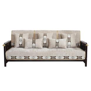 新中式沙发垫四季通用2025新款红木实木防滑套罩巾盖布轻奢高级感