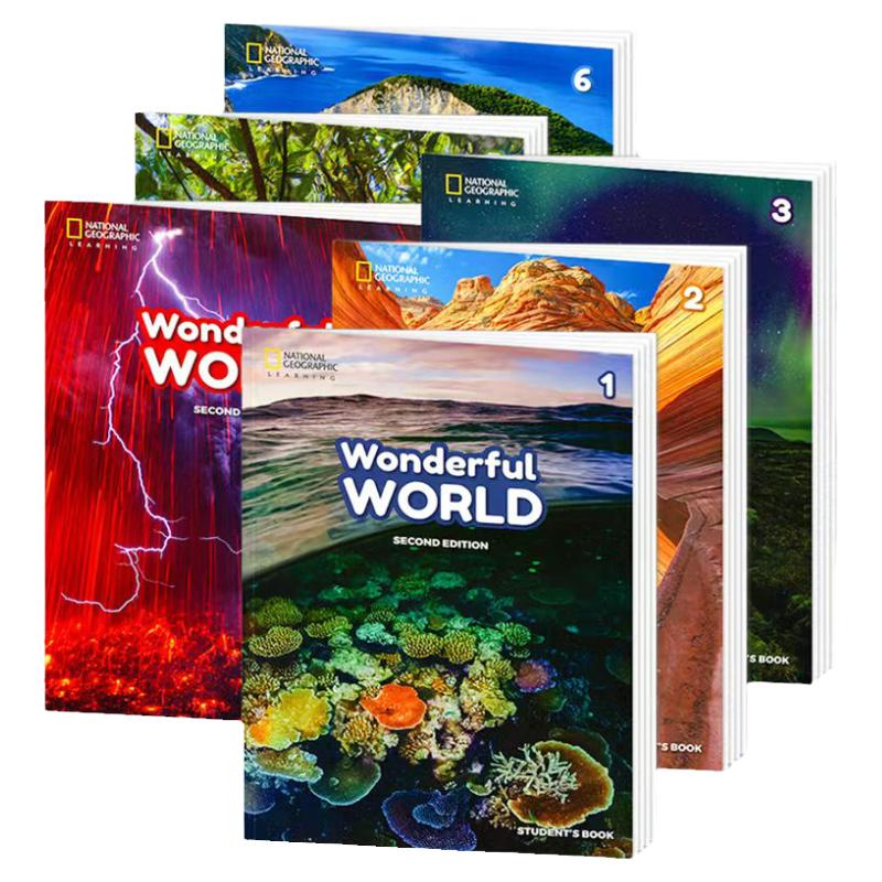 美国国家地理新版Wonderful World 1 2 3 4 5 6 级别缤纷世界1-6年级美国小学英语教材英文原版教材我们的奇妙世界英文课外课程NGL