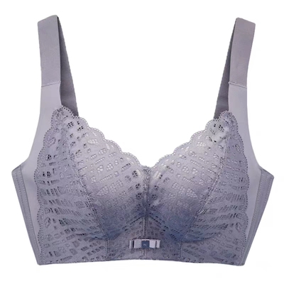 奴芝8922大胸显小薄款C杯无钢圈聚拢上托防下垂收副乳调整型内衣