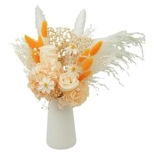 永生玫瑰绣球干花花束家居装饰摆件ins网红满天星奥斯丁玫瑰花束