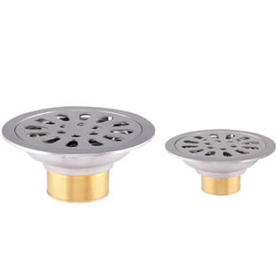 304不锈钢9.5cm圆形地漏40管防臭50管旧地漏改造洗衣机全铜地漏芯