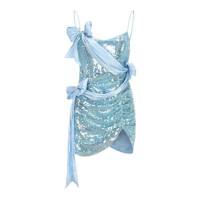 ARTEPURA吊带裙蓝色蝴蝶结