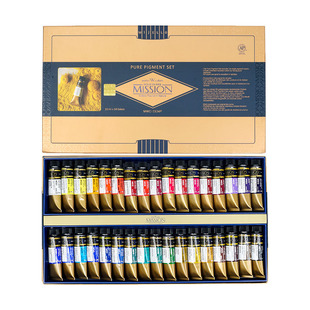 韩国Mijello美极乐美捷乐水彩颜料套装MISSION金装艺术家12 24 36