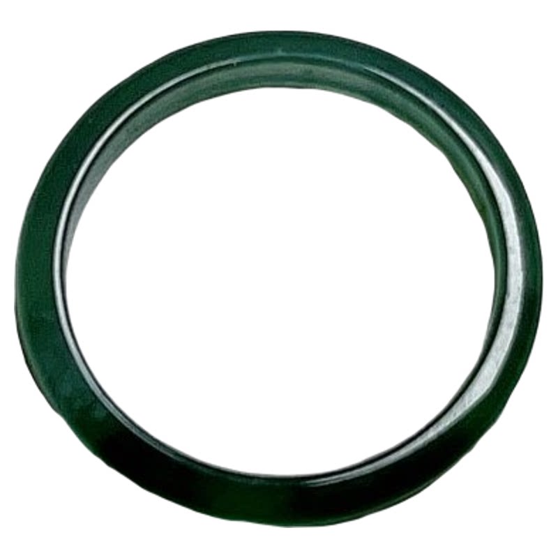 天然A货翡翠辣绿细边戒指17.8mm