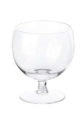 霜山无铅水晶玻璃矮脚球形果汁杯