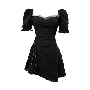 生日气质晚宴名媛小礼服高级感轻奢修身赫本小黑裙显瘦a字连衣裙