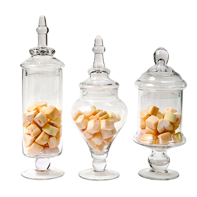 欧式玻璃储物罐透明糖果装饰