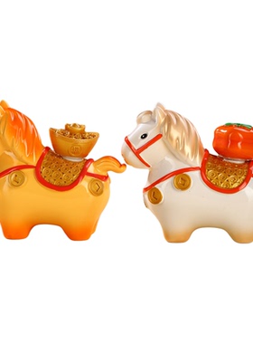 2026马年吉祥小马福福桌面摆件