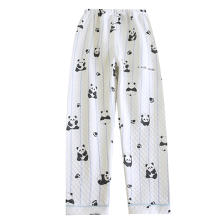 米筱米2025新款纯棉空气棉秋冬儿童睡裤男童家居裤宝宝三层夹棉