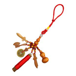 真桃木保平安挂件孕妇老人婴儿压惊走夜路随身放床头防做噩梦桃枝