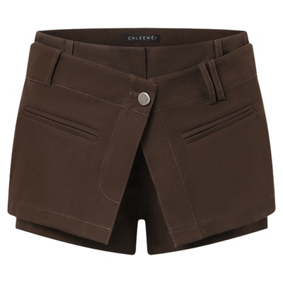 CNLEEWEI26早春新品小众设计高智感显瘦两件套搭片裙裤短裤