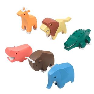 哈福森林动物系列儿童亲子磁性拼装益智玩具鳄鱼积木骨架模型组装