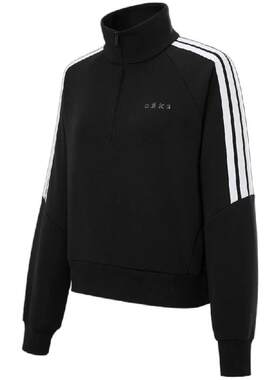 adidas三道杠女卫衣阔腿裤套装