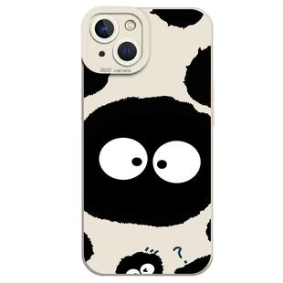 黑色煤球手机壳适用苹果15可爱16/iphone14promax卡通13创意12mini简约11新款x男女款8plus小众17硅胶xs/7/xr