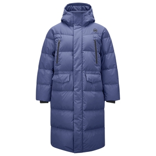 Skechers斯凯奇男子防水保暖加厚羽绒服冬季新款长款连帽连帽外套