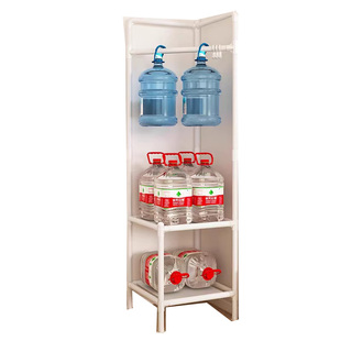 家用转角衣帽架鞋架一体组合室内简易多功能落地式加厚加粗晾衣架