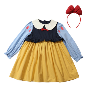 女童连衣裙春装26儿童白雪公主裙好看宝宝周岁礼服娃娃领生日裙子