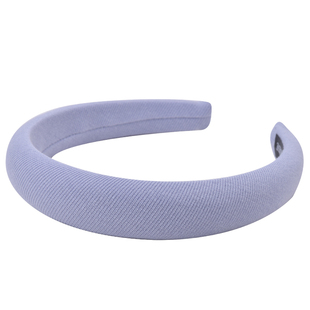 韩国发饰女彩色奶油布艺发卡长春花蓝发箍高颅顶气质压发海绵头箍