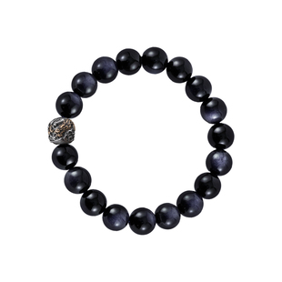 黑曜石手串丨琢匠原创水晶手链男转运珠男士冰种彩眼文玩串珠子女