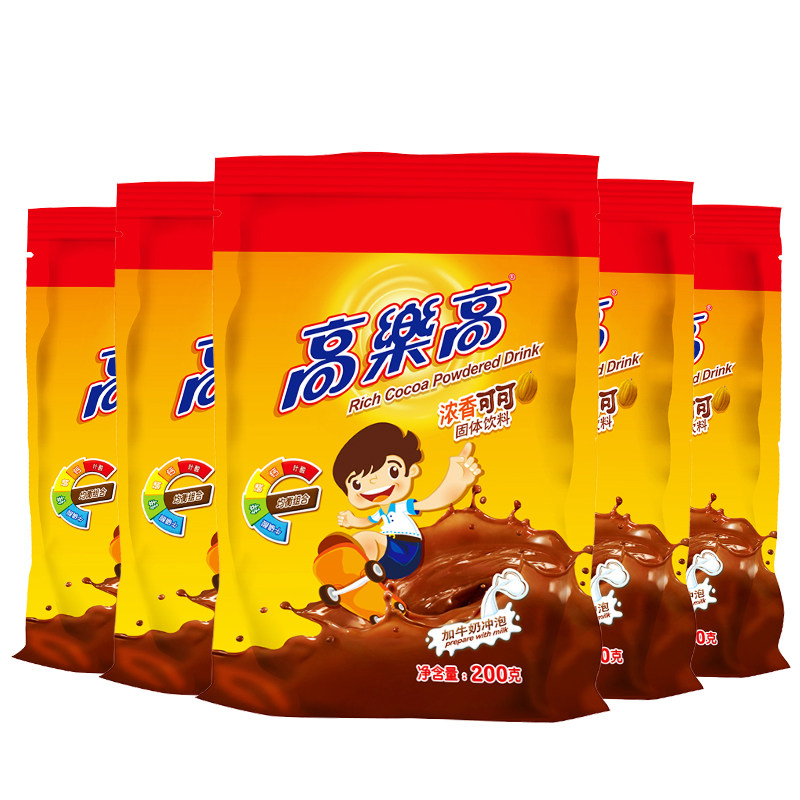 高乐高可可粉coco粉热冲饮200g*5袋固体饮料巧克力味儿童饮料包邮