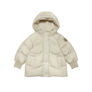 禾雪海娃娃儿童羽绒服短款洋气保暖女孩冬装上衣2025新款90白鸭绒