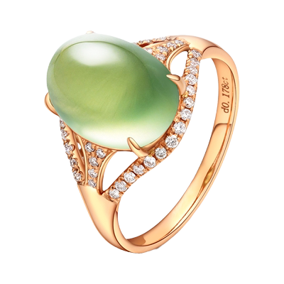 莉萨珠宝5.35克拉天然葡萄石戒指