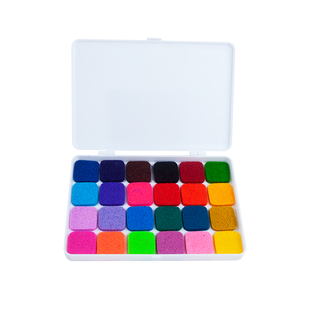 儿童手指画涂鸦画本宝宝创意手掌点画颜料无毒幼儿园画卡印泥套装