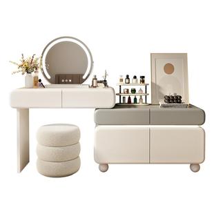新款现代简约实木化妆桌梳妆台主卧室斗柜一体床头柜小户型化妆台