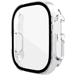 mousmore适用2025苹果Apple Watch Series11代S10纯透明Ultra2防摔49mm防水6手表壳42膜一体保护套s9硬45/46