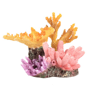 仿真海铁树珊瑚树枝黑色红色鱼缸造景水族箱装饰摆件海底世界