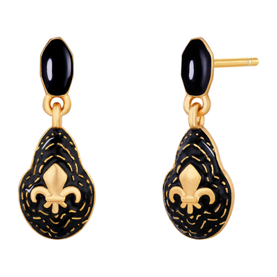 森吾《蒙苏里鸢》鸢尾珐琅耳钉