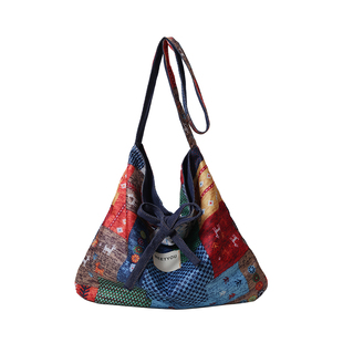 懒散风碎花布包包女2025新款潮时尚韩国托特包学院风大容量腋下包