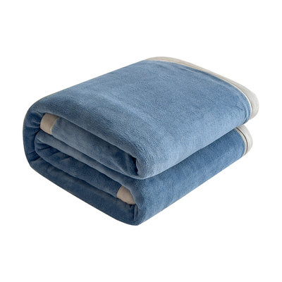 双面牛奶绒毛毯冬季加厚办公室午睡空调毯单人沙发盖毯披肩小毯子