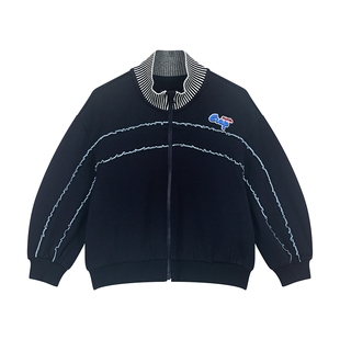 马拉丁儿童外套春季男女大小童卡通提花时髦立领运动外套