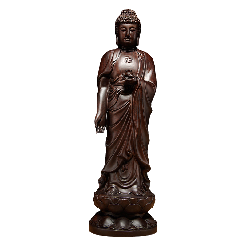 雕刻大日如来佛祖玄关红木工艺品