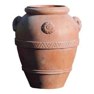 地中海氧化镁仿陶罐仿古花盆透气花器室外花园庭院民宿装饰摆件