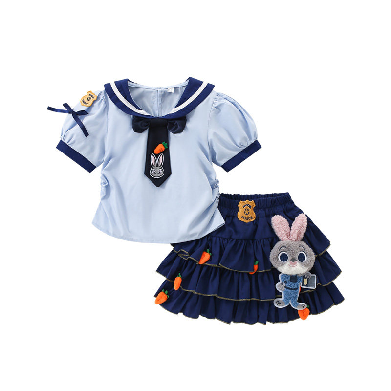 DO.CAT女童套装兔子警官儿童衣服