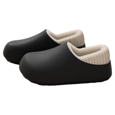 防滑防水棉拖鞋男士冬季包跟外穿