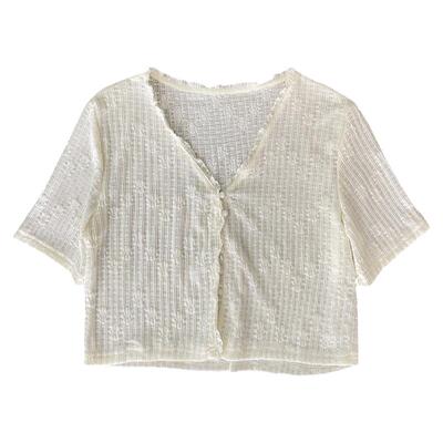 蕾丝短袖开衫女夏季超薄款小披肩