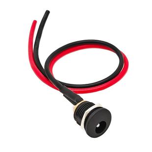 DC5.5*2.1mm电源插座带线焊接母座022电池充电接口12V24V面板固定