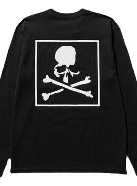 mmj不撞衫 MASTERMIND WORLD长袖T 恤骷髅头印花上衣青少年套头