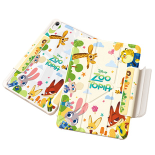 适用ipad保护套2026新款第11/10/9代平板壳2022苹果air5/4带笔槽mini7/6磁吸搭扣pro11防弯2021卡通动物城A16