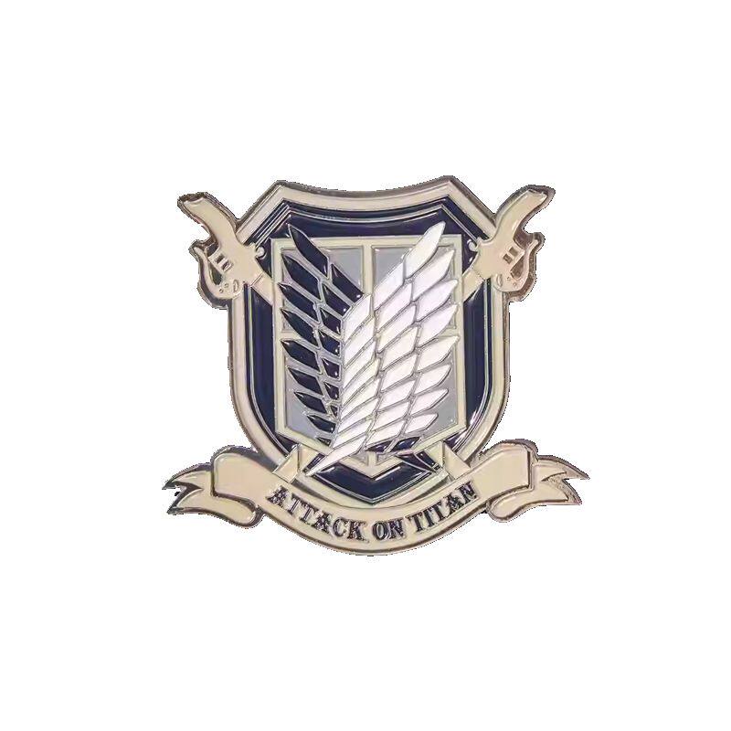 【正版】进击的巨人 金属胸针 自由之翼 利威尔 全一款官谷 暴蒙