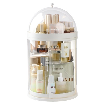 防尘可旋转化妆品收纳盒