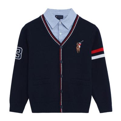 POLOWALK秋季男童线衫假两件
