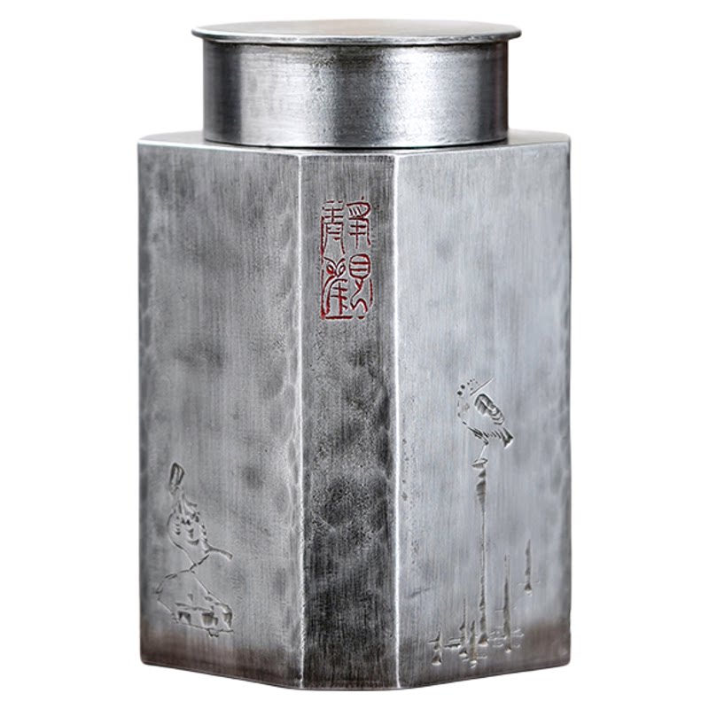 斑锡龙锡罐一修静观八方茶仓