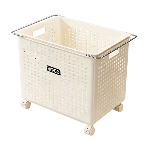 日本浴室柜下脏衣篓家用脏衣服收纳筐带轮推车杂物置物架储物筐子